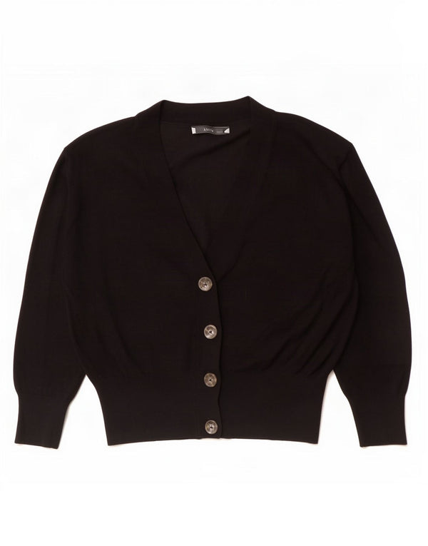 Zara Womens Cardigan Sweater UK 14 Large Black