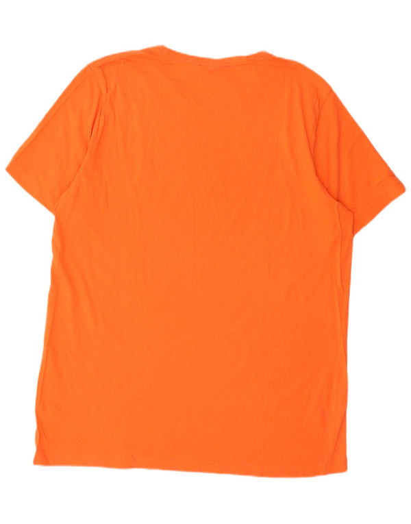 Puma Mens Graphic T-Shirt Top XL Orange Cotton