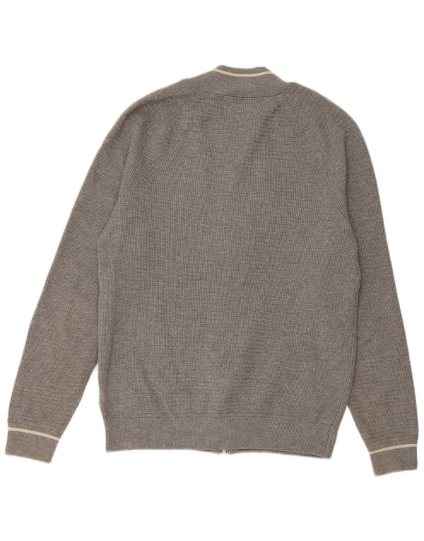 Marks & Spencer Mens Cardigan Sweater Small Grey Polyester