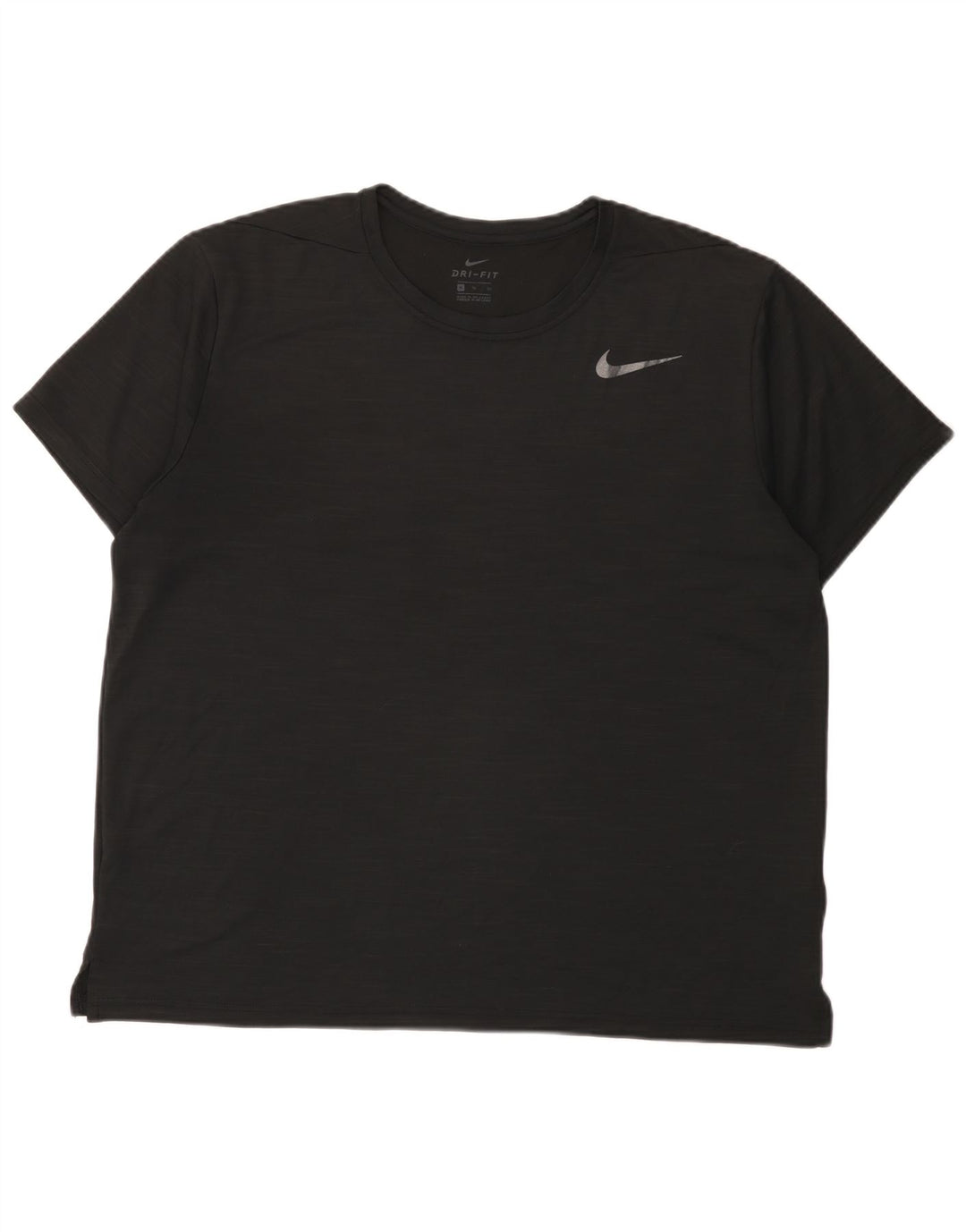 Nike Mens Dri Fit T-Shirt Top XL Black Flecked Polyester