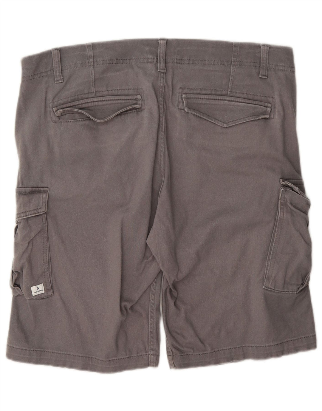 Jack & Jones Mens Regular Cargo Shorts Large W36 Grey Cotton