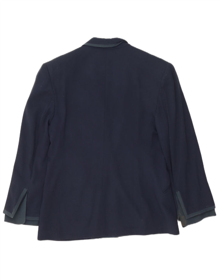 Ferre Womens 1 Button Blazer Jacket UK 16 Large Navy Blue