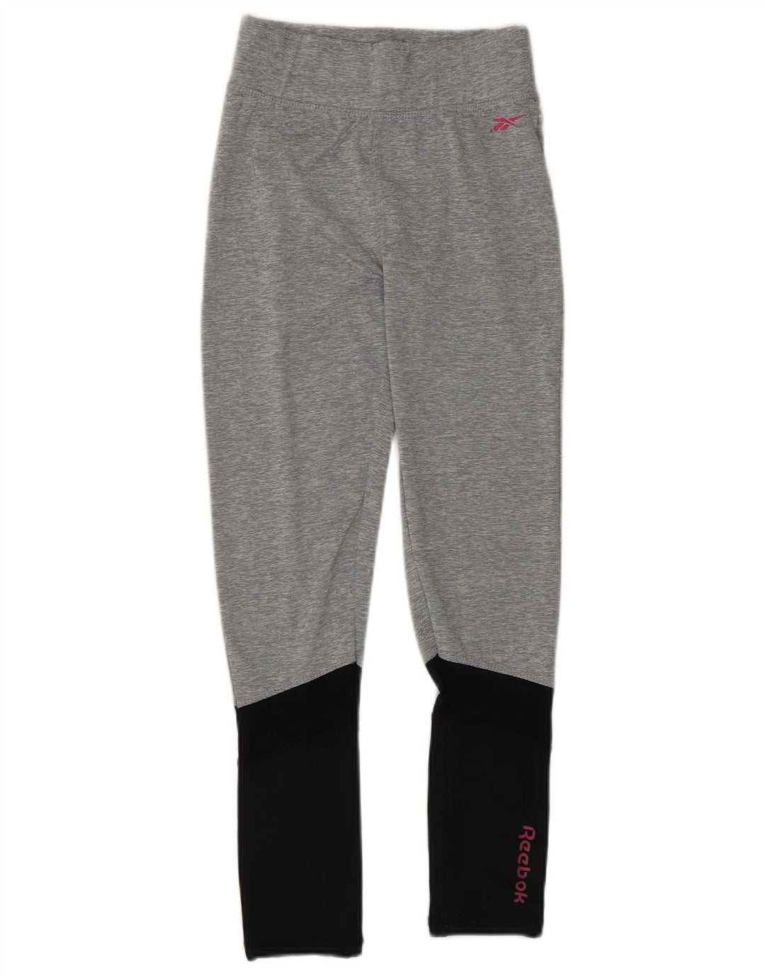 REEBOK Girls Leggings 13-14 Years  Grey Colourblock Polyester