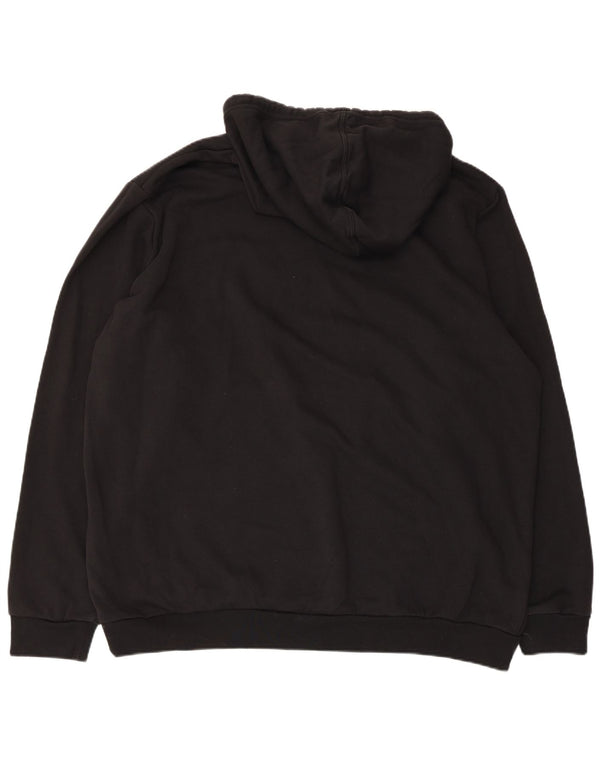 Adidas Mens Graphic Hoodie Jumper 2XL Black Cotton