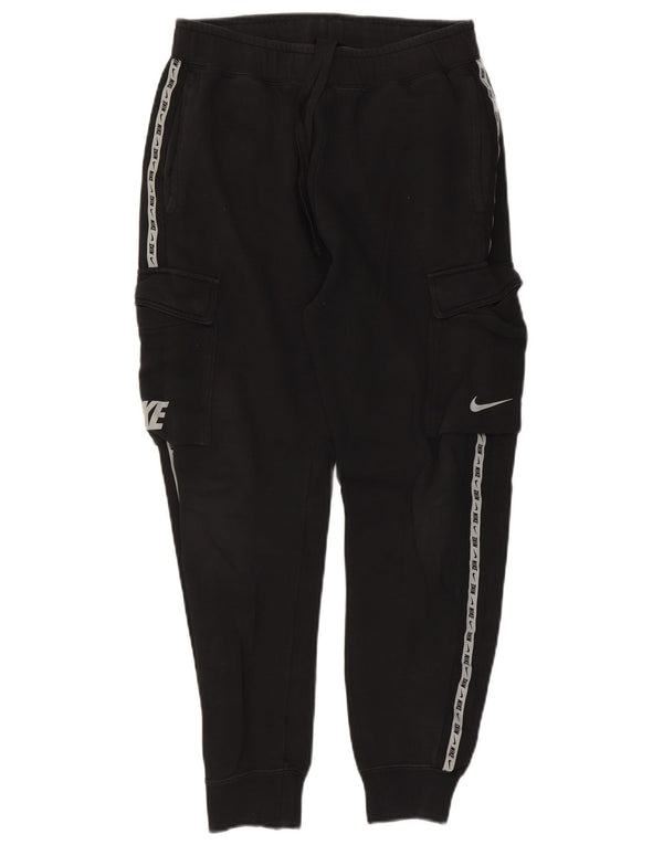 NIKE Womens Graphic Cargo Tracksuit Trousers Joggers UK 10 Small  Black
