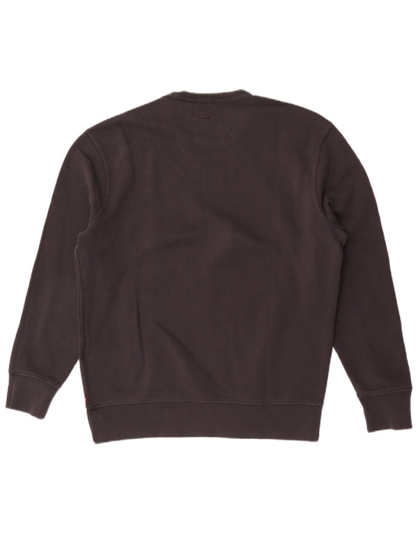 Levi's Womens Graphic Sweatshirt Jumper UK 14 Medium Black Cotton
