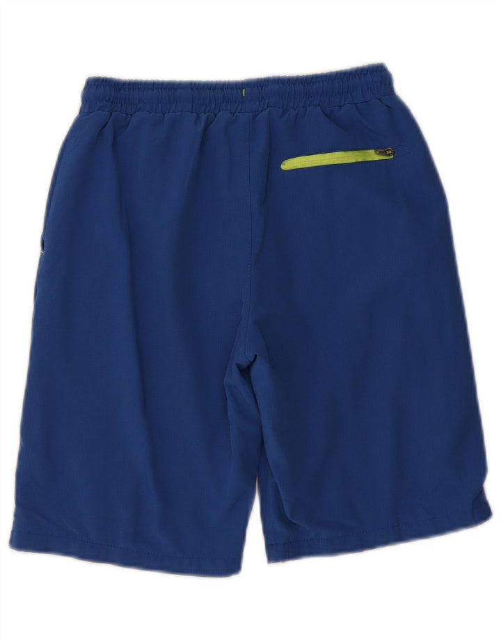 EDDIE BAUER Boys Sport Shorts 10-11 Years Medium Blue Polyester