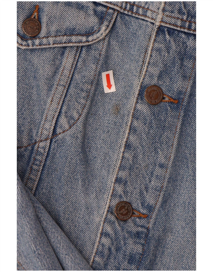 BENETTON Mens Denim Jacket IT 52 XL Blue Cotton