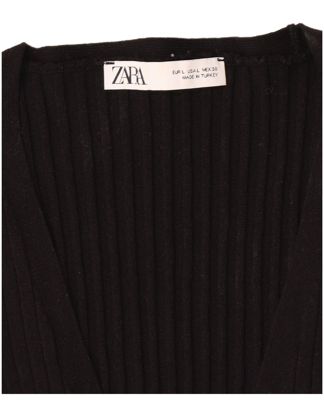 Zara Womens Vest Tank Top UK 14 Large Black