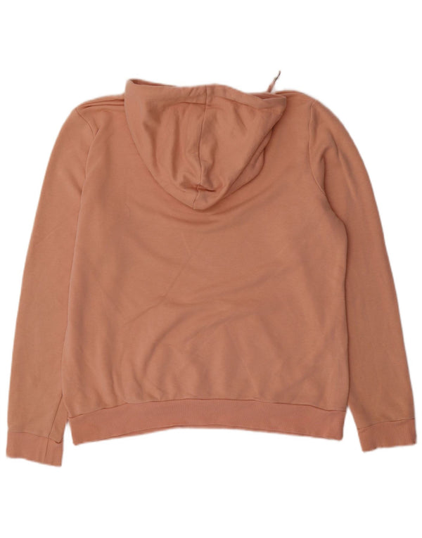 PUMA Womens Graphic Hoodie Jumper UK 14 Large Pink