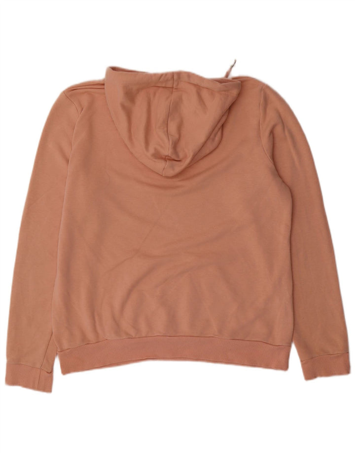 PUMA Womens Graphic Hoodie Jumper UK 14 Large Pink