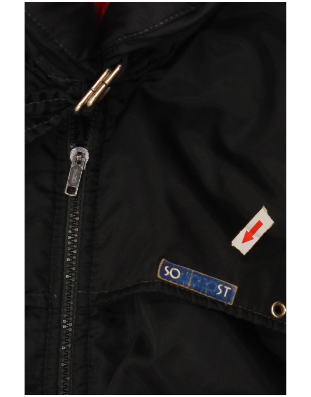 VINTAGE Mens Windbreaker Jacket IT 54 2XL Black Colourblock Polyamide