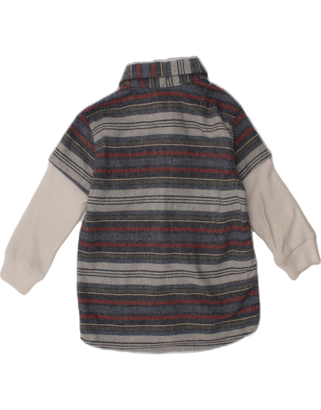 DKNY Boys Flannel Shirt 2-3 Years Grey Striped Cotton Vintage Dkny and Second-Hand Dkny from Messina Hembry 
