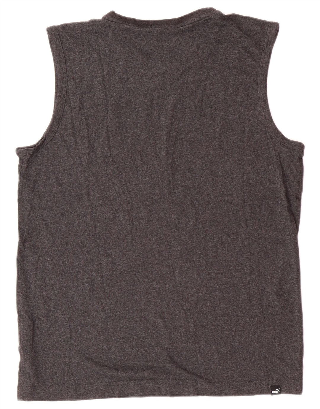 PUMA Mens Graphic Vest Top Medium Grey Flecked Cotton