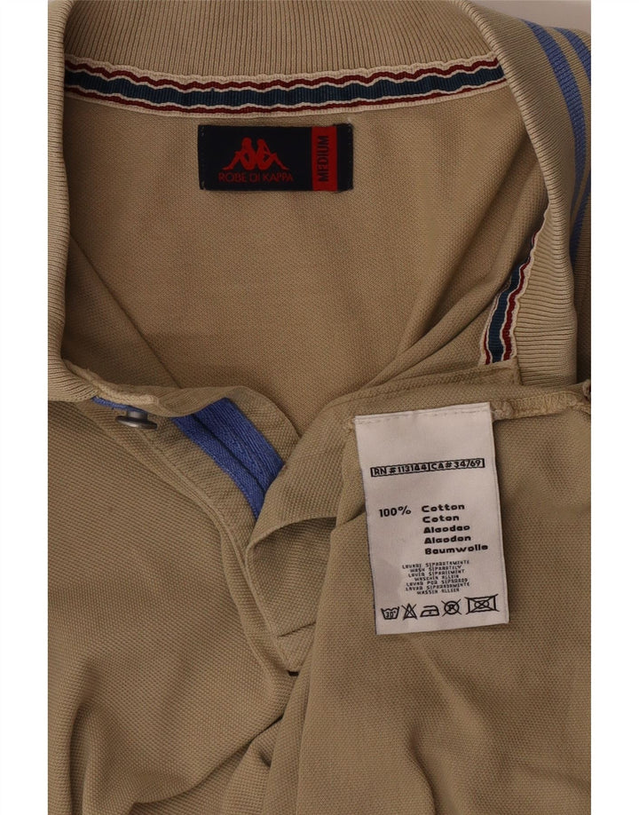 Kappa Mens Polo Shirt Medium Beige Cotton
