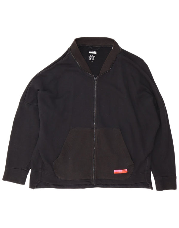 ADIDAS Womens Stella McCartney Tracksuit Top Jacket UK 12/14 Medium Black