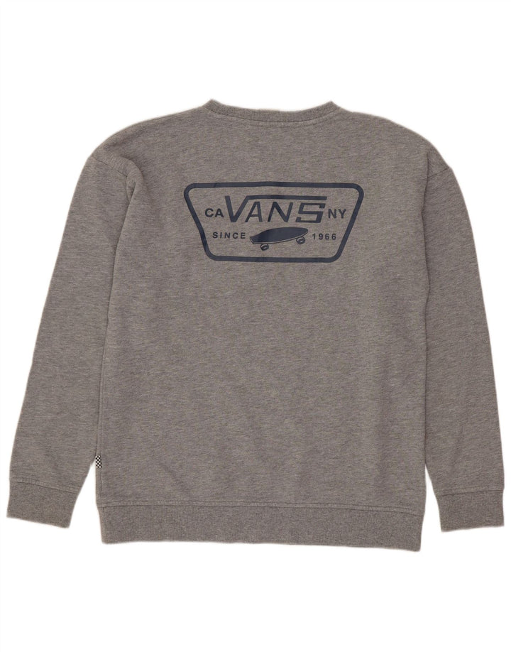 VANS Mens Graphic Sweatshirt Jumper XS Grey