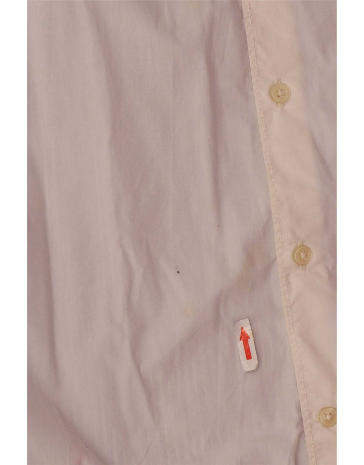 French Connection Mens Shirt Medium White Colourblock Cotton
