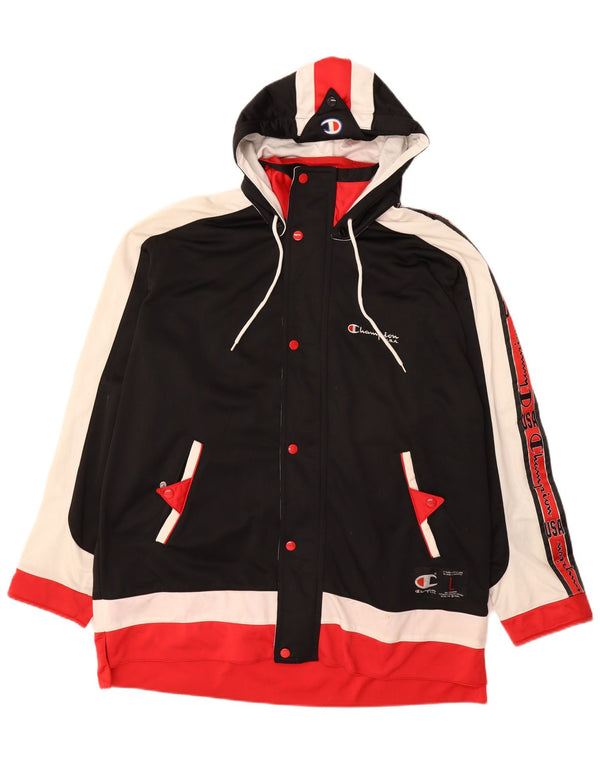 CHAMPION Mens Graphic Tracksuit Top Jacket Large Multicoloured Colourblock