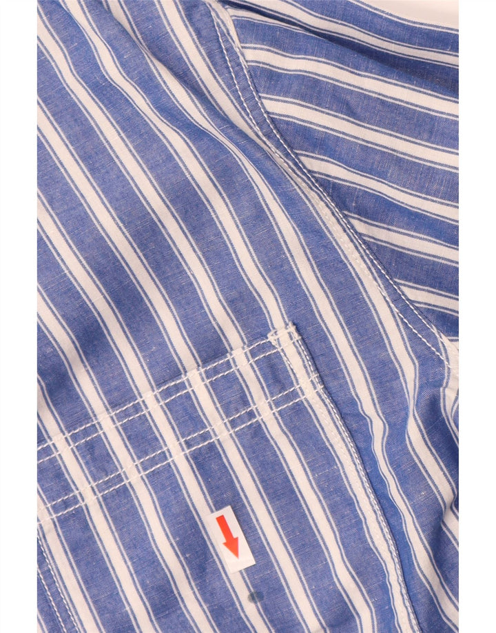 Fat Face Mens Shirt Medium Blue Striped