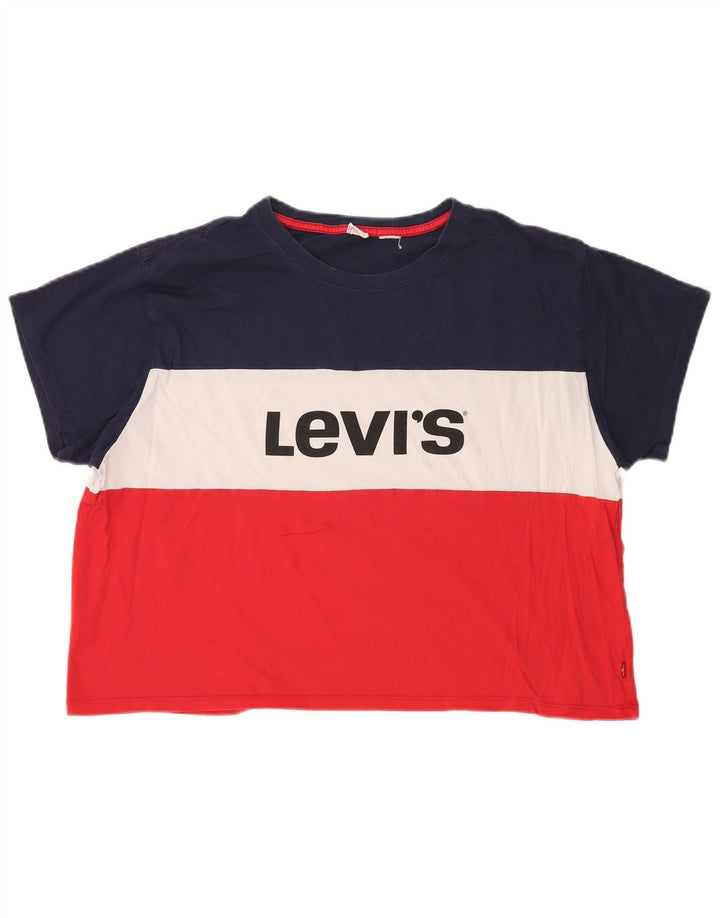 LEVI'S Womens Crop Graphic T-Shirt Top EU 40 Medium Multicoloured