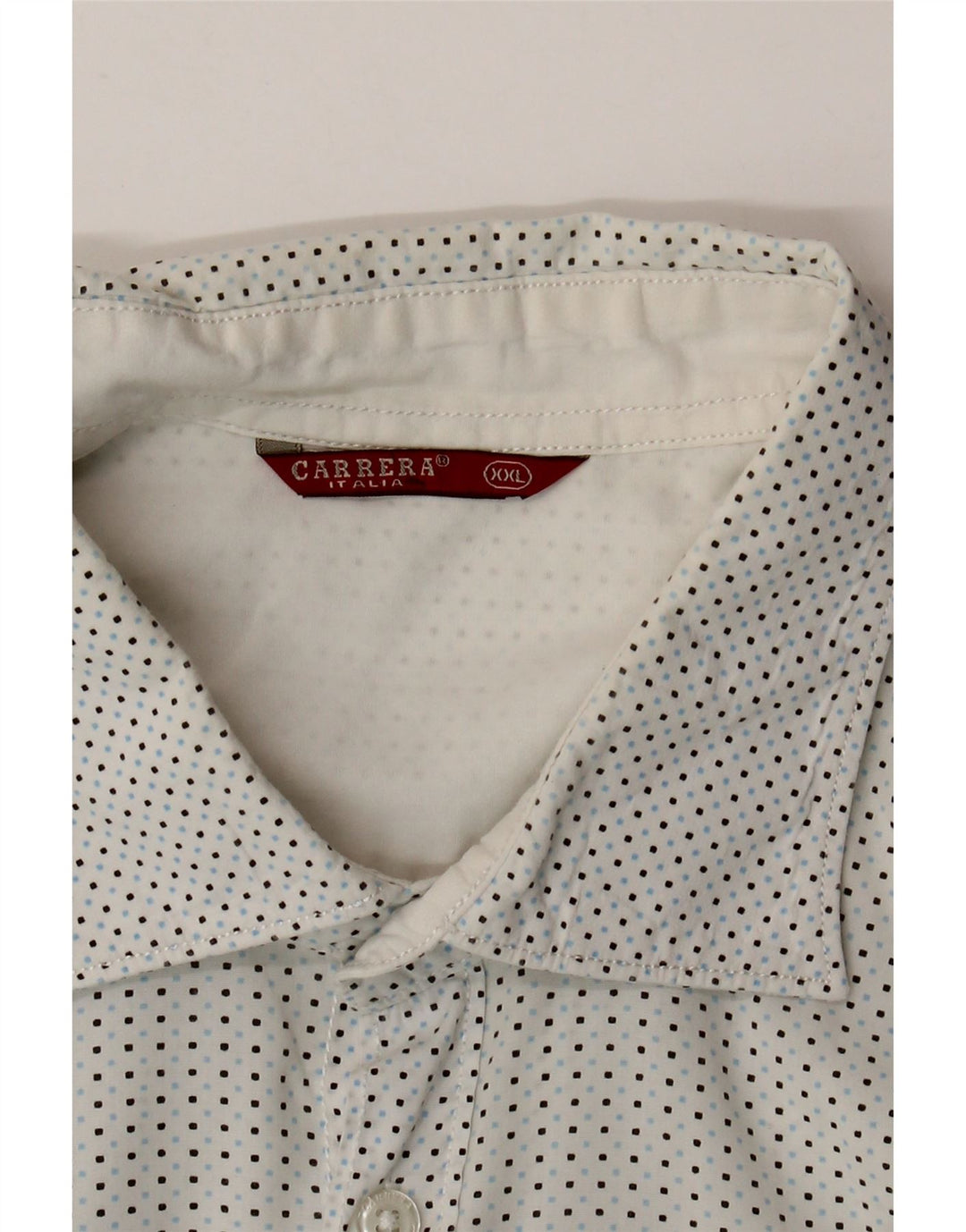 CARRERA Mens Shirt 2XL White Spotted