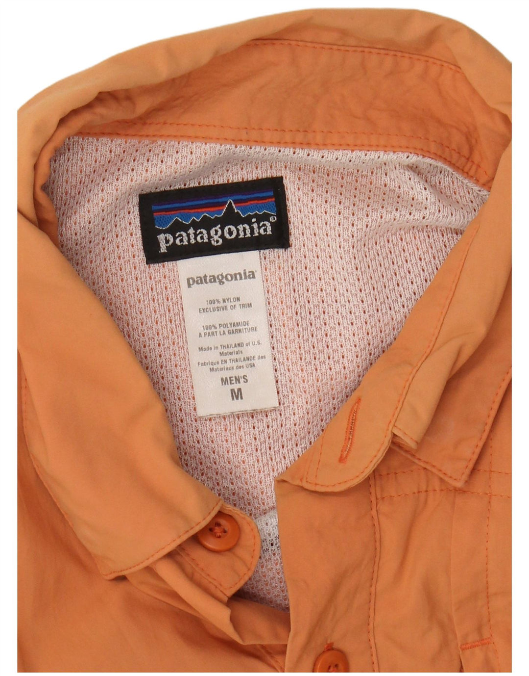 Patagonia Mens Shirt Medium Orange Nylon