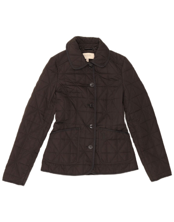 Hobbs Womens Quilted Jacket UK 6 XS Black Polyester Classic
