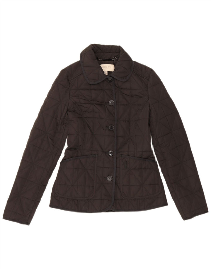 Hobbs Womens Quilted Jacket UK 6 XS Black Polyester Classic