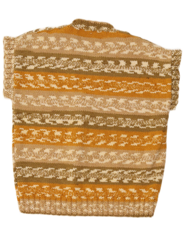 Vintage Womens V-Neck Jumper Sweater UK 18 XL Multicoloured Striped