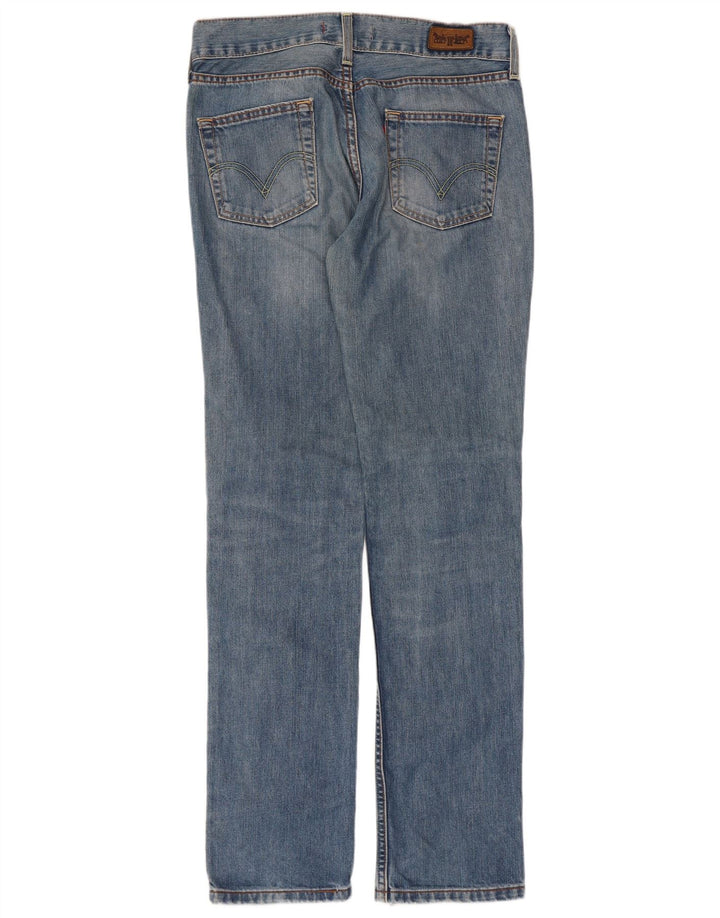 Levi's Womens Straight Jeans W31 L34 Blue Cotton