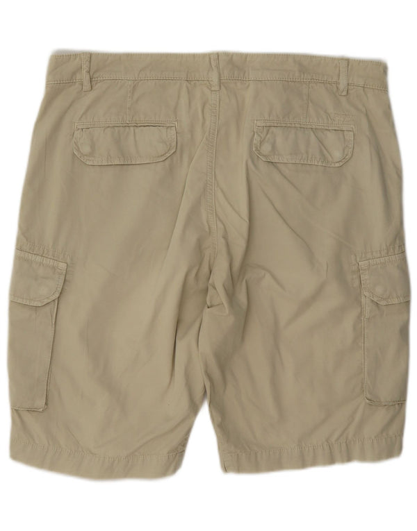 40Weft Mens Cargo Shorts IT 52 XL W38 Beige Cotton