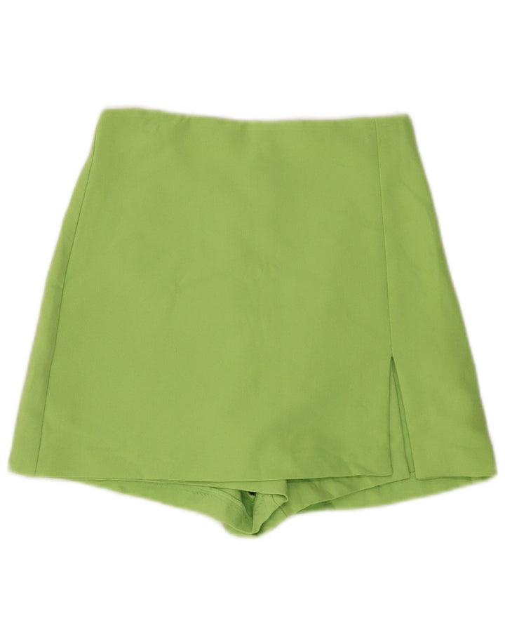 Zara Womens Skort UK 4 XS  Green Polyester