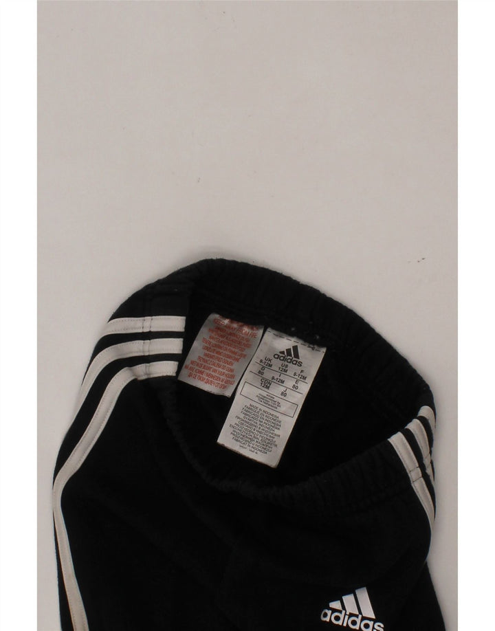 ADIDAS Baby Boys Joggers Tracksuit Trousers 9-12 Months  Black Cotton