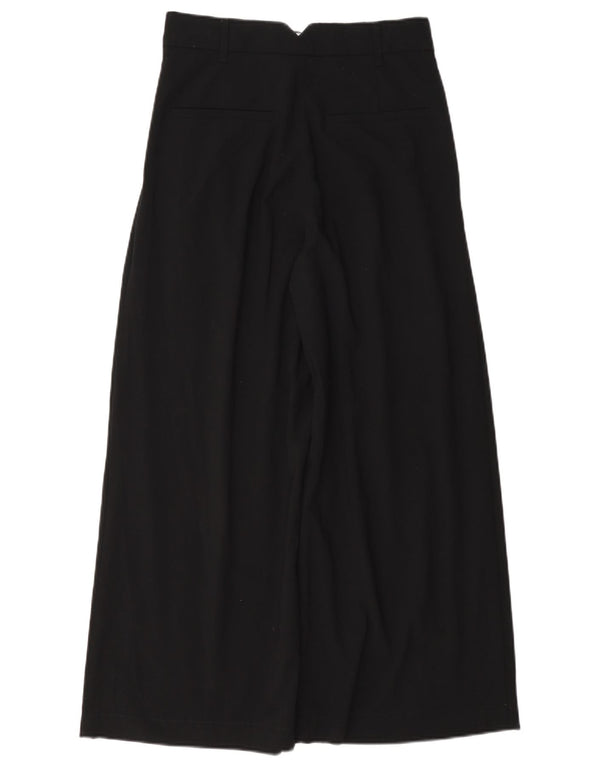 Zara Womens High Waist Pegged Chino Trousers XS W24 L26 Black Polyester