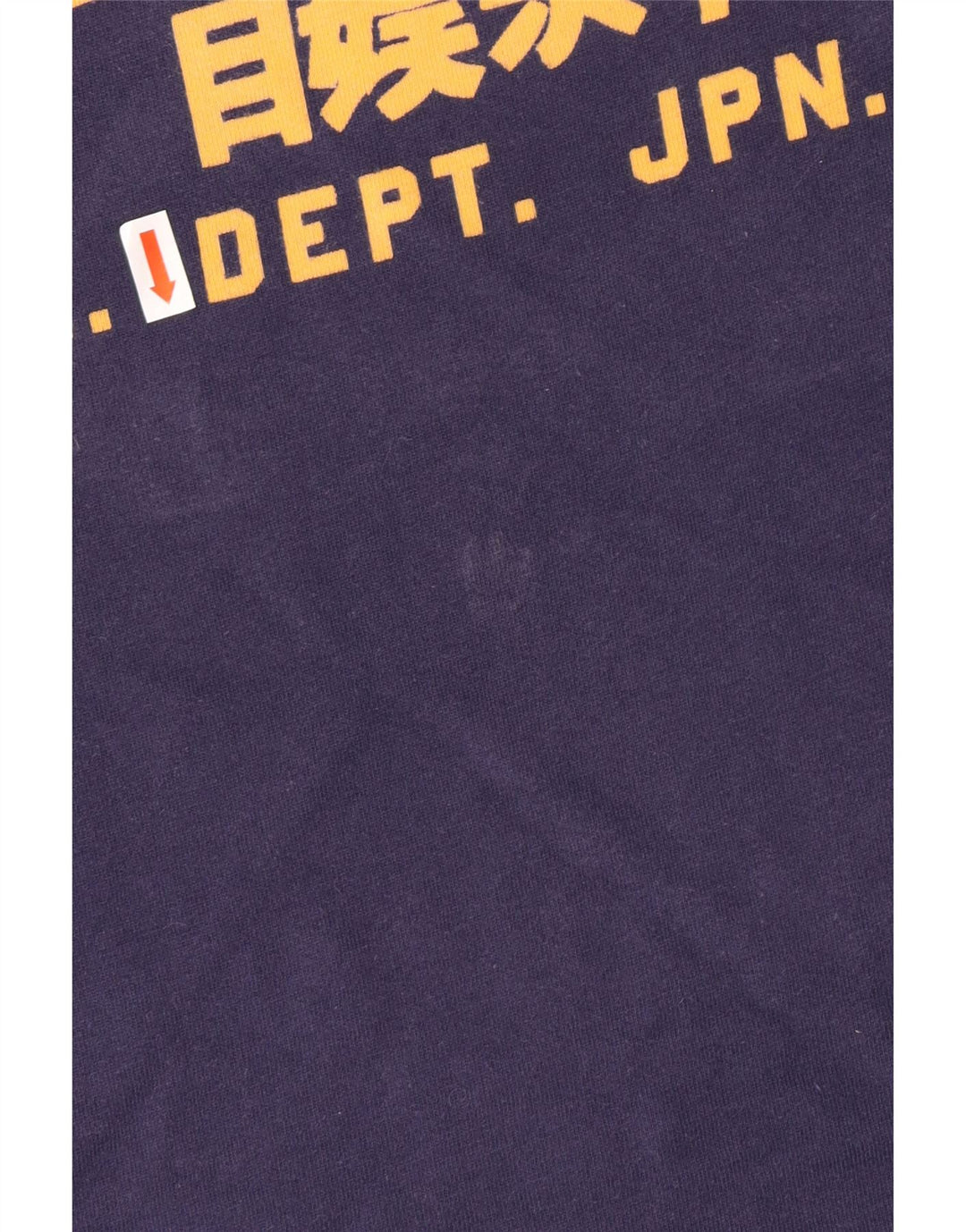 Superdry Mens Graphic T-Shirt Top Large Navy Blue Cotton