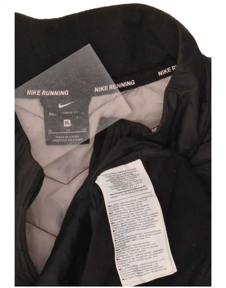 Nike Mens Running Gilet UK 42 XL Black Colourblock Polyester