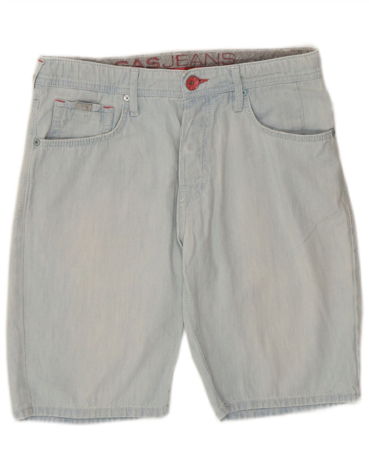 Gas Mens Denim Shorts W29 Medium Blue Cotton