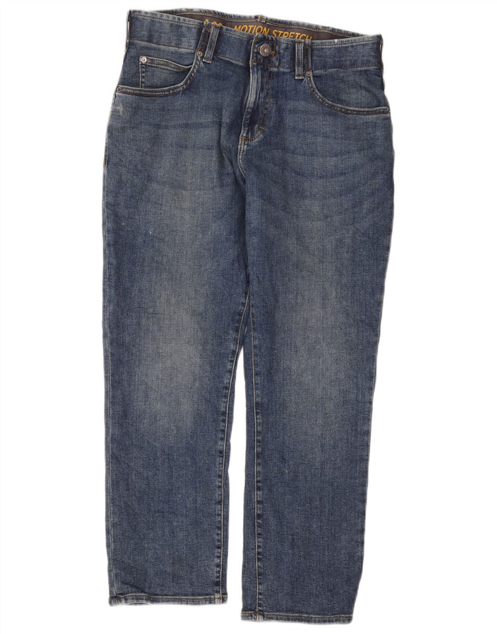 Lee Mens Regular Fit Straight Jeans W34 L29 Blue Cotton
