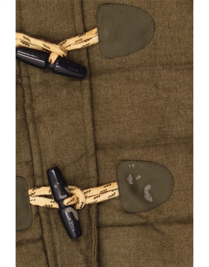 Superdry Womens Hooded Duffle Padded Jacket UK 14 Medium Khaki Winter