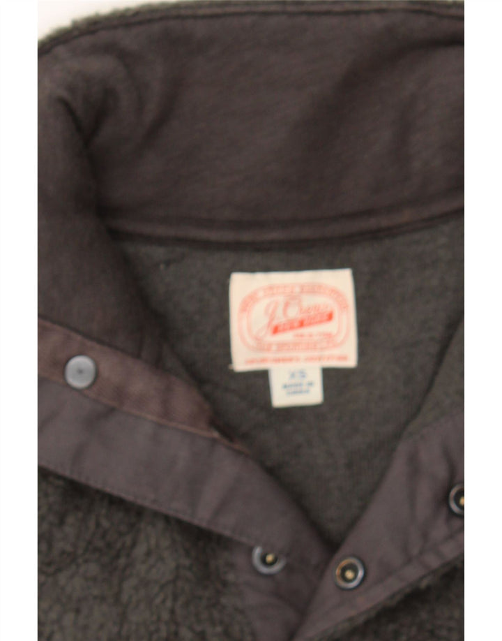 J. CREW Womens Button Neck Fleece Jumper XS Grey Acrylic Vintage J. Crew and Second-Hand J. Crew from Messina Hembry 