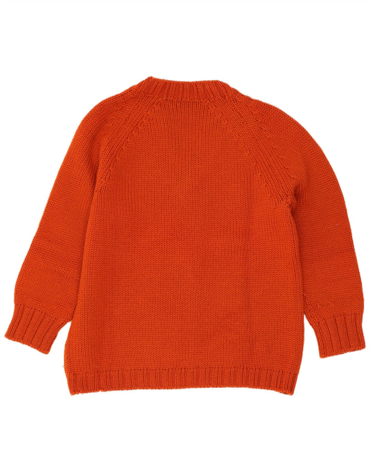 Vintage Womens V-Neck Jumper Sweater UK 14 Medium Red