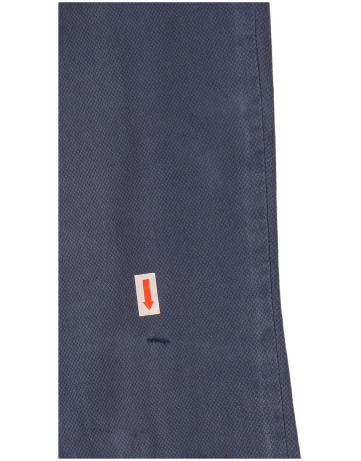 Benetton Womens Straight Cropped Trousers W33 L25 Blue