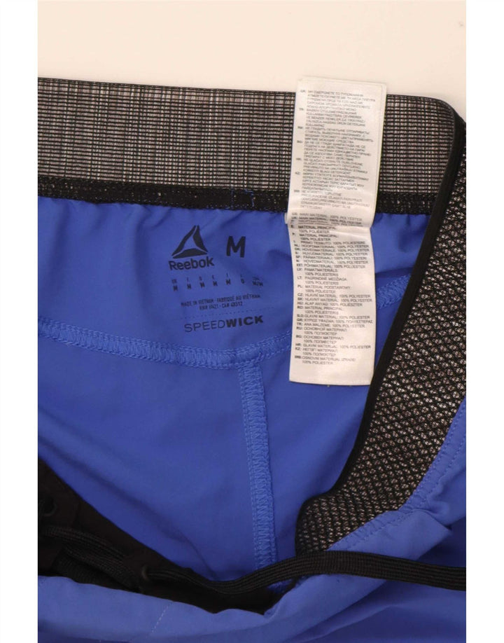 Reebok Mens Graphic Sport Shorts Medium Blue Colourblock Polyester