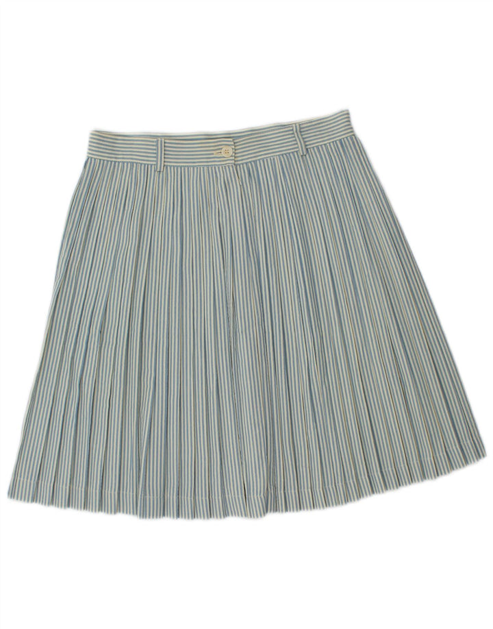NANTUCKET ISLAND Womens High Waist Pleated Skirt IT 44 Medium W26 Blue
