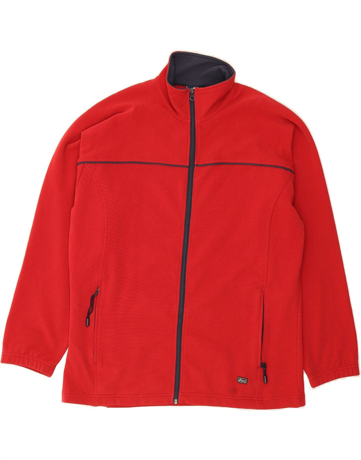 ASICS Mens Tracksuit Top Jacket Large Red Vintage Asics and Second-Hand Asics from Messina Hembry 