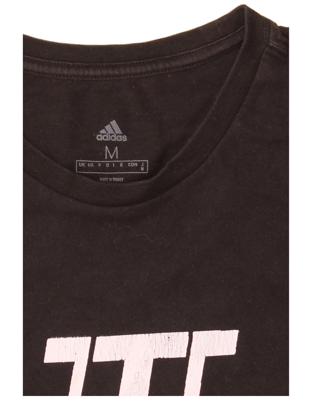 Adidas Mens Graphic T-Shirt Top Medium Black