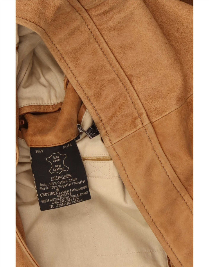 Chevirex Mens Leather Jacket IT 56 3XL Brown