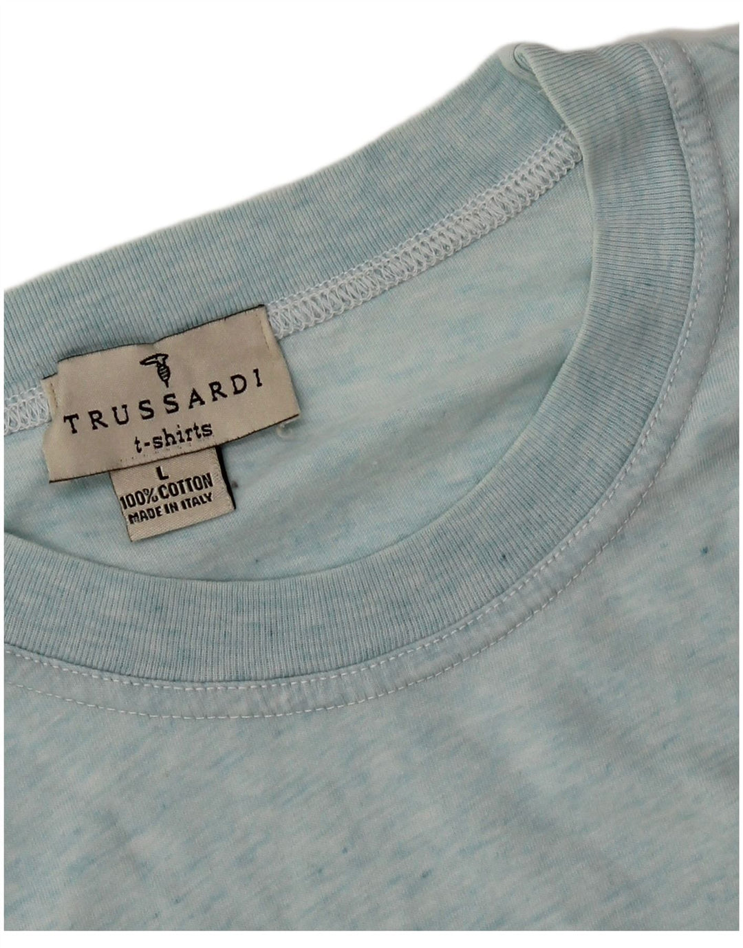 Trussardi Mens T-Shirt Top Large Blue Cotton