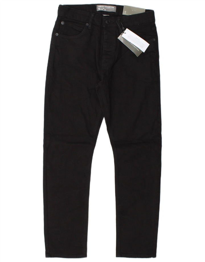 French Connection Mens Slim Jeans W30 L30 Black Cotton